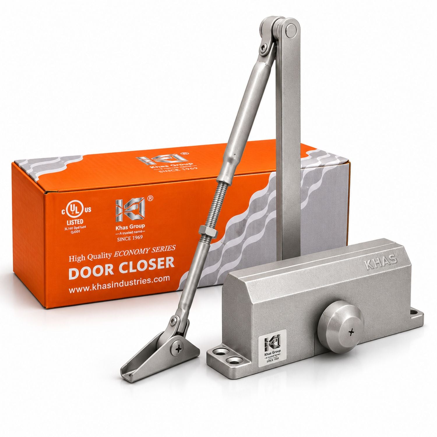 Khas 632 Silver Door Closer – Up to 45kg