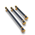 8816 Black Aluminum Cabinet Handle with Gold Plastic Joint (1 Piece)