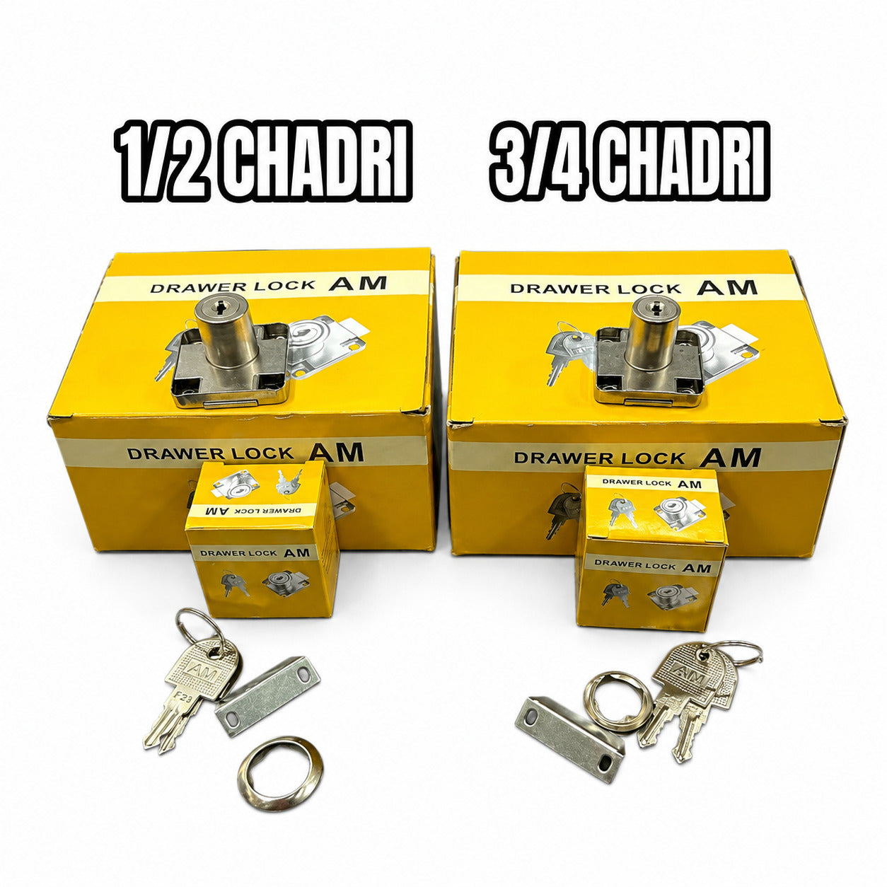 AM Shesha 328 Drawer Lock - Box of 12 Pieces
