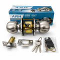 ARH Round Door Knob Lock – Stainless Steel Finish