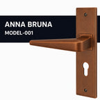 Anna Bruna Model-001 Handle Lock – Antique Brass Door Handle Set