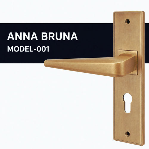 Anna Bruna Model-001 Handle Lock – Antique Brass Door Handle Set