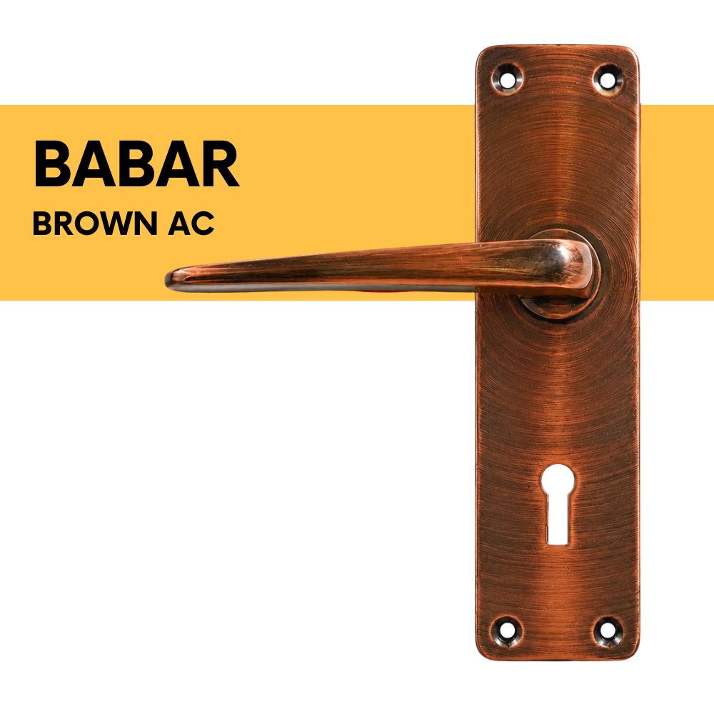 Babar Handle Lock with 2 Keys – Metal Body | AC Finish