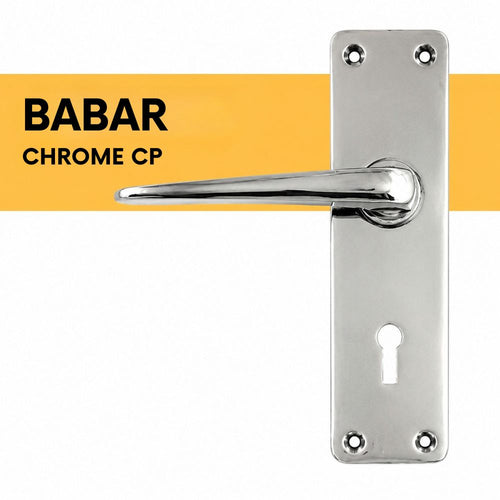 Babar Handle Lock with 2 Keys – Metal Body | CP Finish