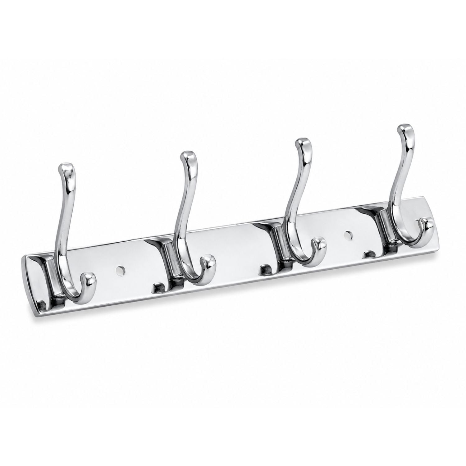 Chrome Wall Mounted Coat Hook Rack 4, 5 & 6 Hook