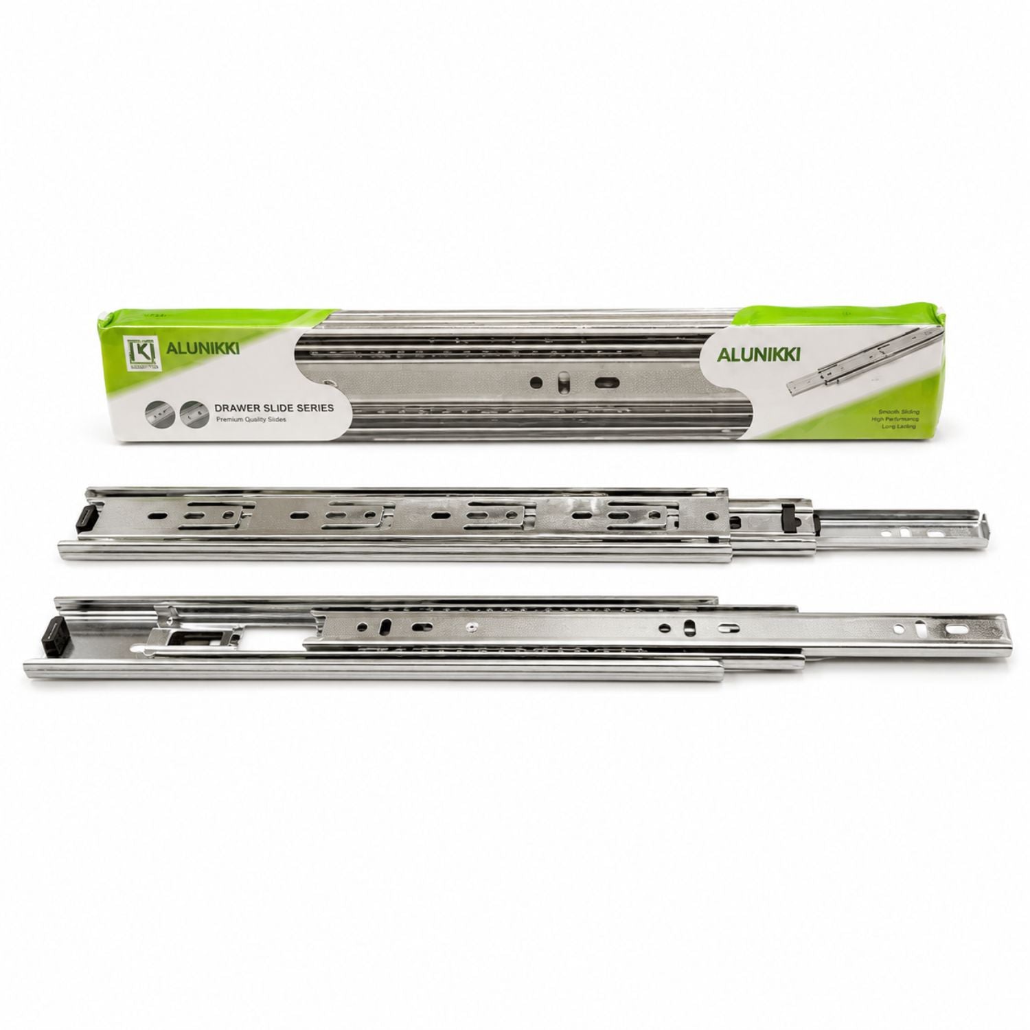 KHAS Alunikki Ball Bearing Drawer Slide – Full Box of 15 Sets / 30 Pieces