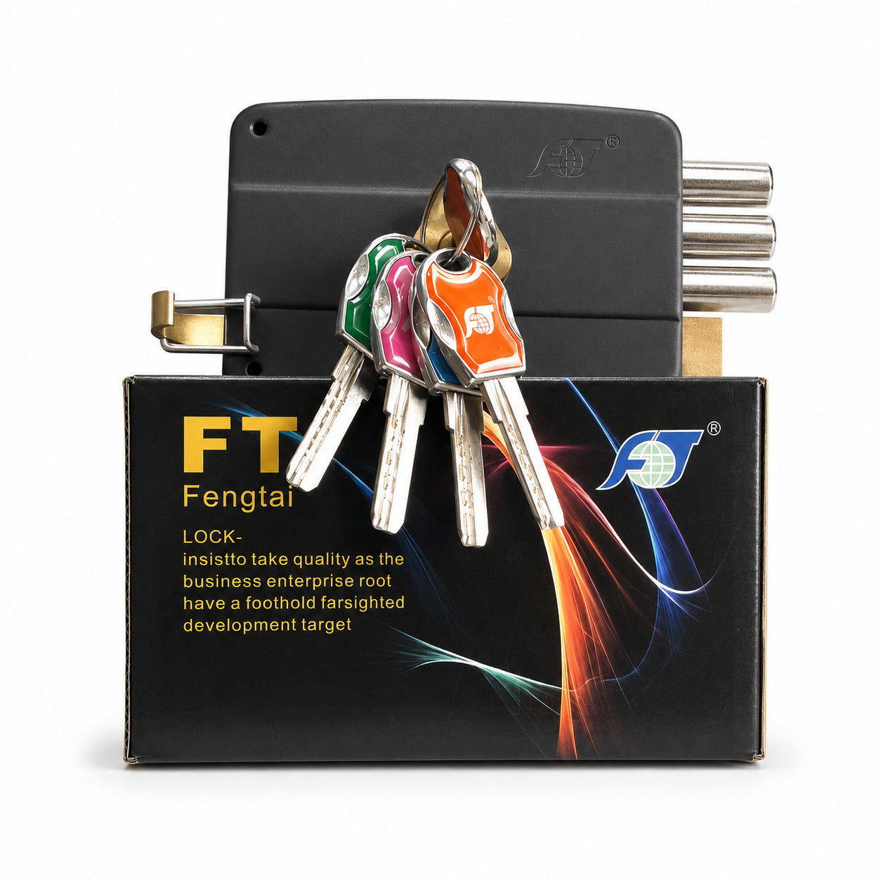 FT KILIT Heavy Duty Main Gate Rim Lock with 5 Brass Keys