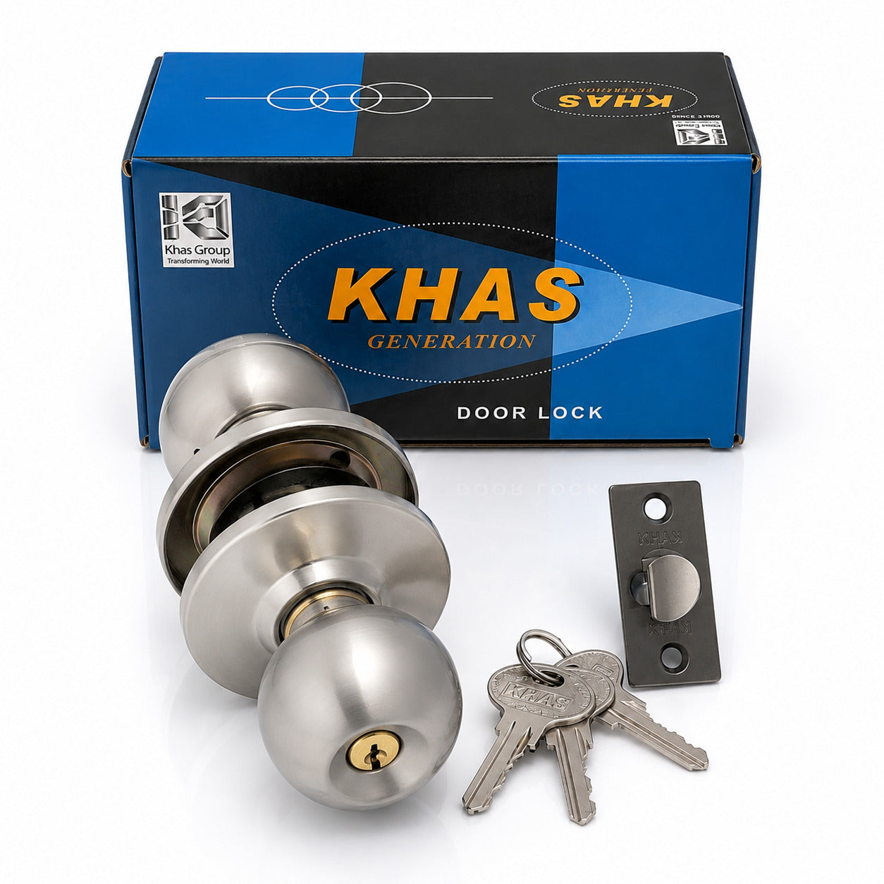 Khas Generation 118500 Round Lock | Door Knob Lock with 3 Keys