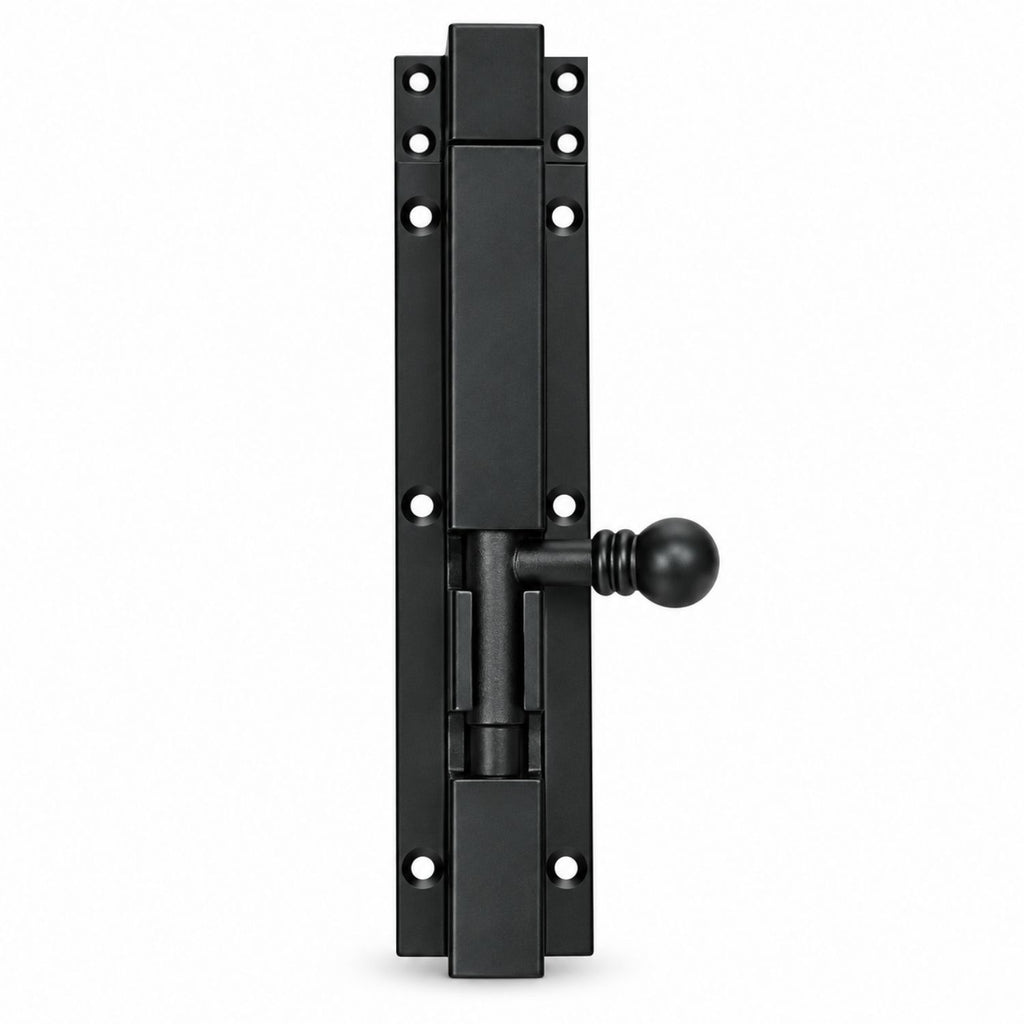Heavy Aluminum Tower Bolt Black – Multiple Sizes | Akmal Hardware