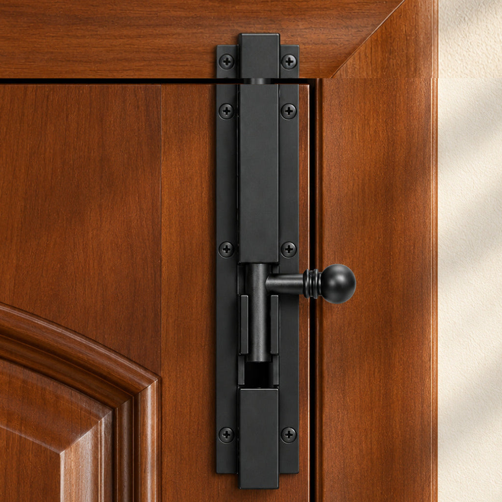 Heavy Aluminum Tower Bolt Black – Multiple Sizes | Akmal Hardware