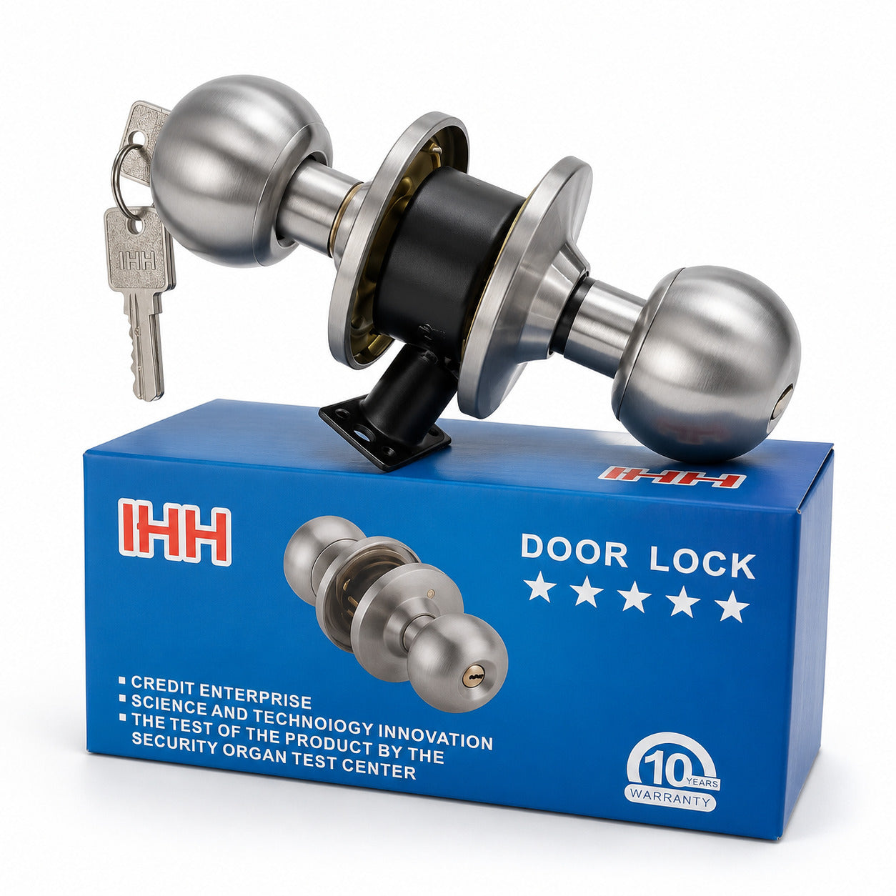 IHH Door Knob Lock – Silver, AB, Coffee – Secure Home & Office