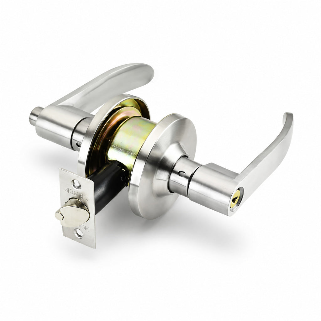 JORMEN Lever Door Knob Wave Handle Lock Set with 3 Keys
