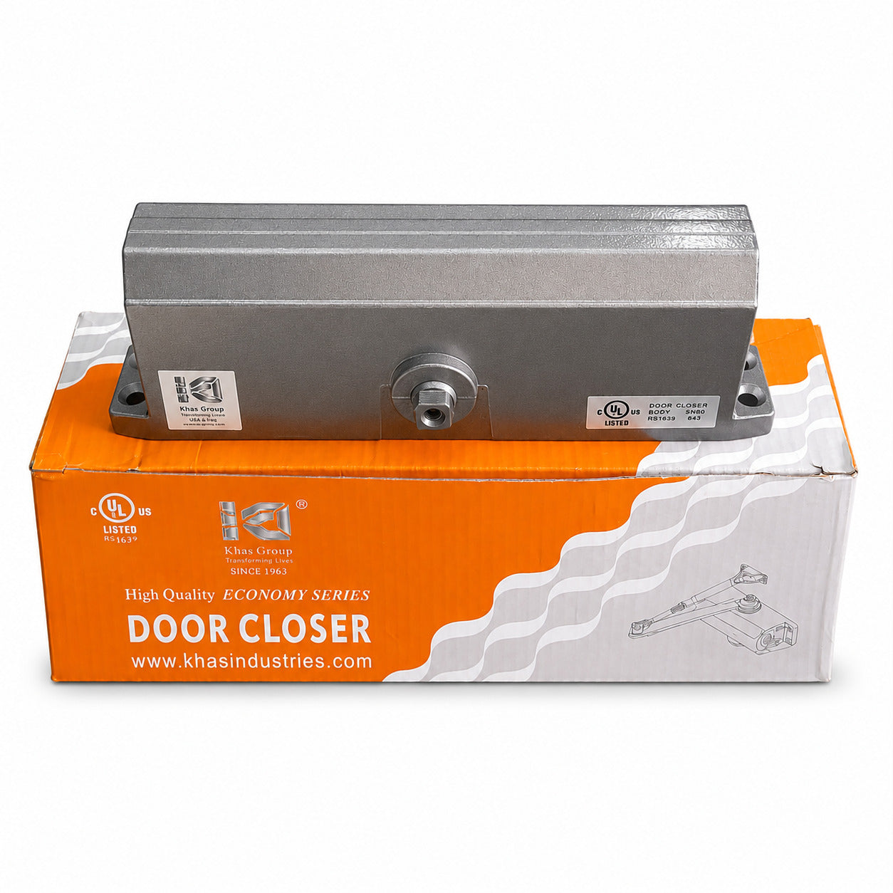 KHAS 643 Door Closer for Lift Doors 70–100kg | Heavy Duty Champagne Door Closer