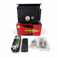 KHAS ECO Electric Gate Lock Black | Push Button Gate Lock with Brass Keys