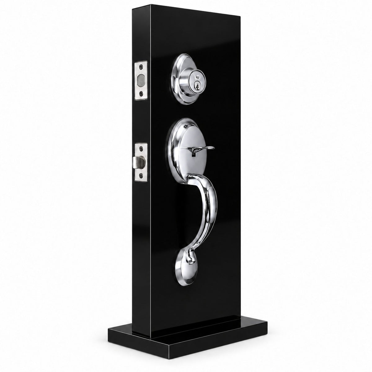KHAS MAXELL D4 Chrome Finish Thumb Lock for Main Door