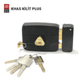KHAS Kilit Plus 540-12B Black Rim Lock | Heavy Duty Door Lock