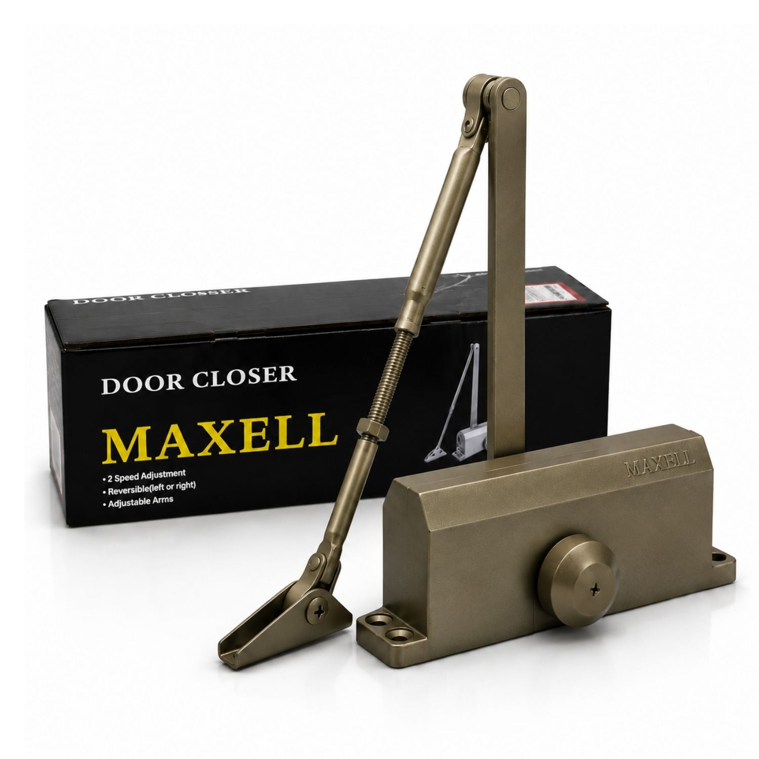 Khas Maxell B70 Brown Door Closer – Adjustable Heavy Duty45–65kg