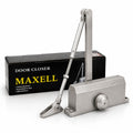 Khas Maxell B70 Silver Door Closer – Adjustable Heavy Duty45–65kg