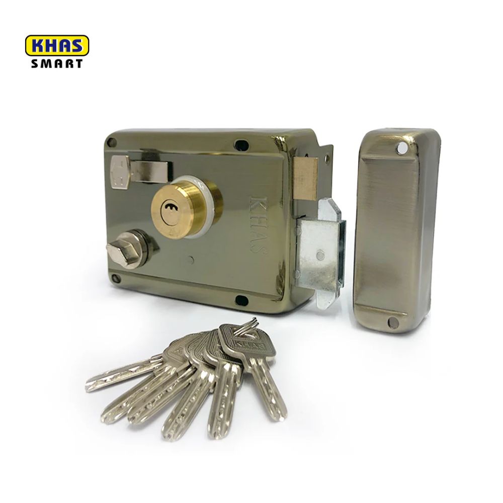 KHAS Smart 910B AB Rim Lock | Antique Brass Door Security Lock