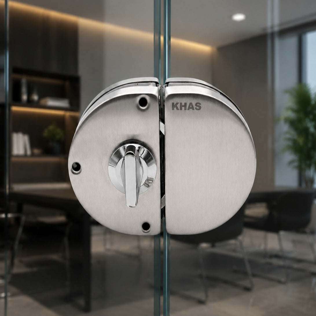 KHAS Glass Door Lock Double Cylinder – Heavy Duty D Lock