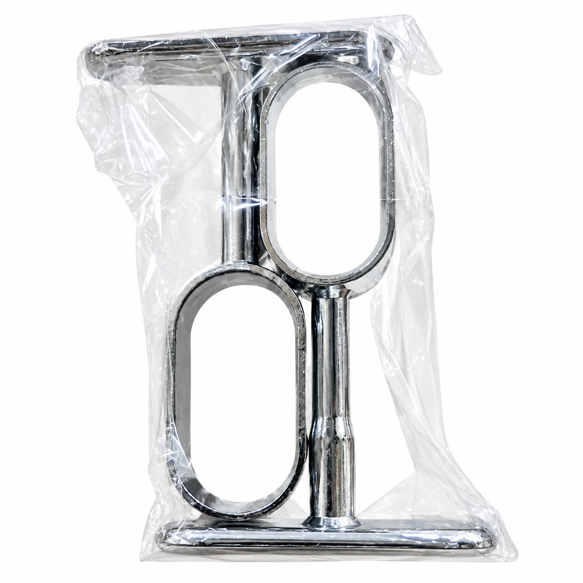 Zinc Alloy Wardrobe Clothes Hanging Rail Rod Bracket Closet Oval Tube Support