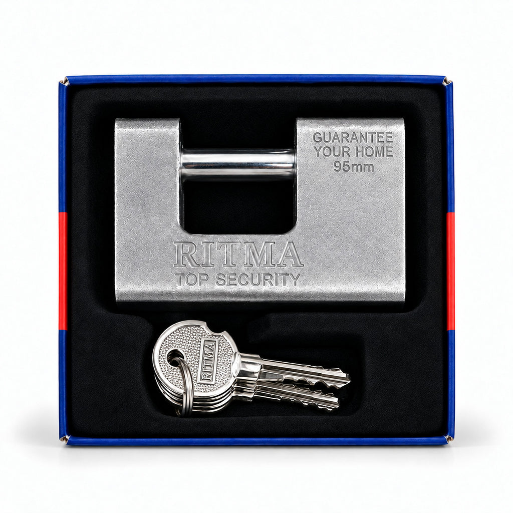 RITMA RT300-95P Armored Padlock 95mm | 4 Steel Computer Keys