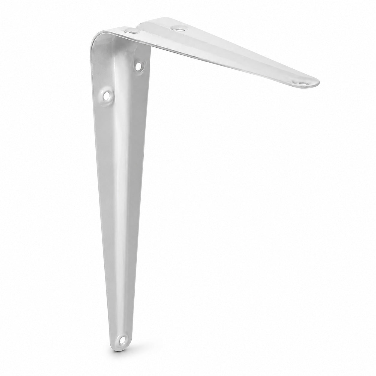 Buy heavy duty steel shelf brackets in multiple sizes. Strong wall mounted support for shelves and storage. Available in wholesale 2 dozen packing with best prices.