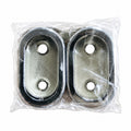 Oval Pipe Bracket for Wardrobe Hanging Rail | Zinc Alloy
