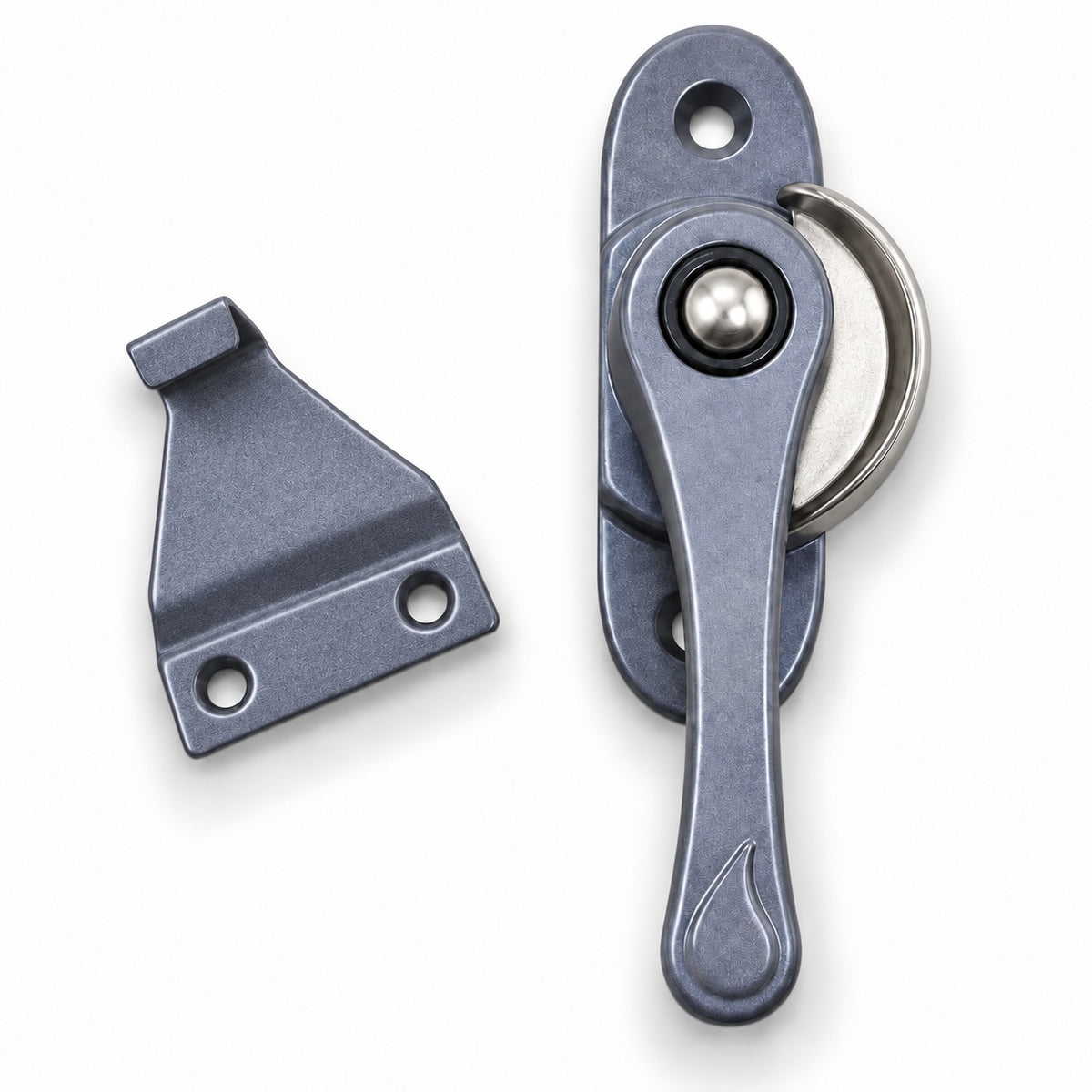 Aluminum Sliding Window Crescent Lock | Champagne & White
