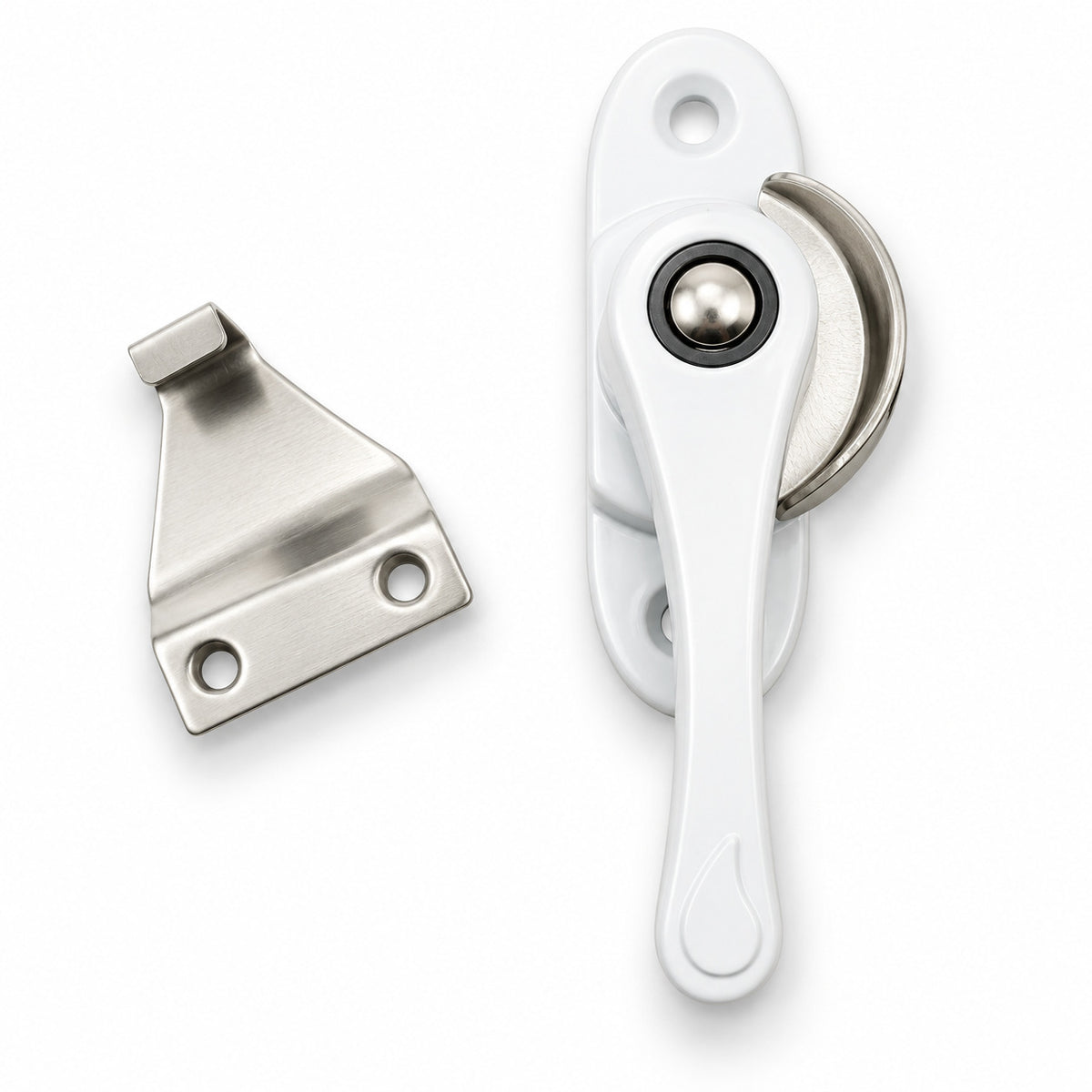 Aluminum Sliding Window Crescent Lock | Champagne & White
