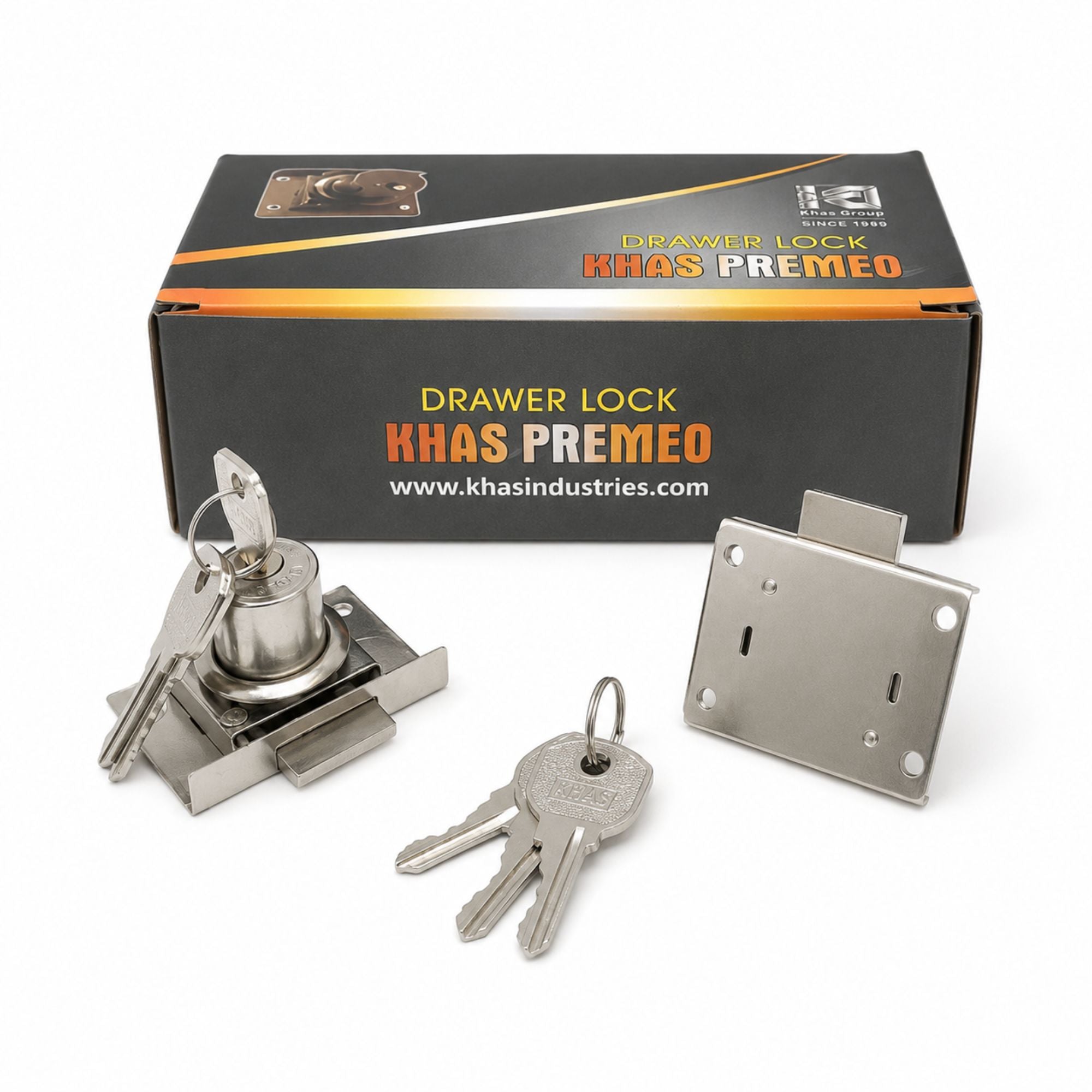 KHAS Premeo 201-L Cabinet & Drawer Lock (Box of 12 Pieces)