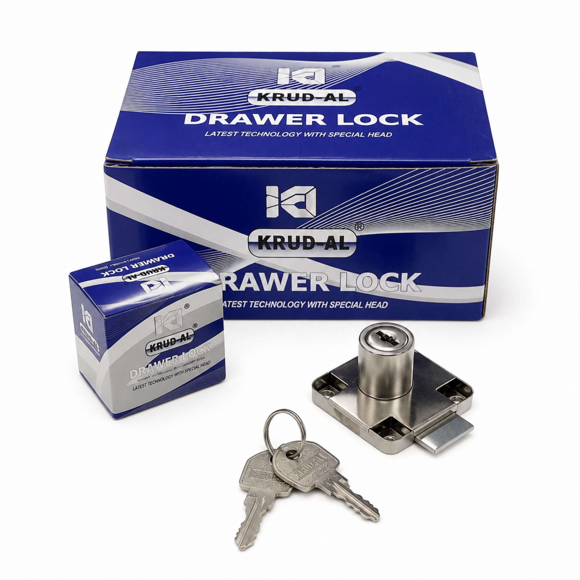 KHAS Krud-Al Cabinet & Drawer Lock (Box of 12 Pieces)