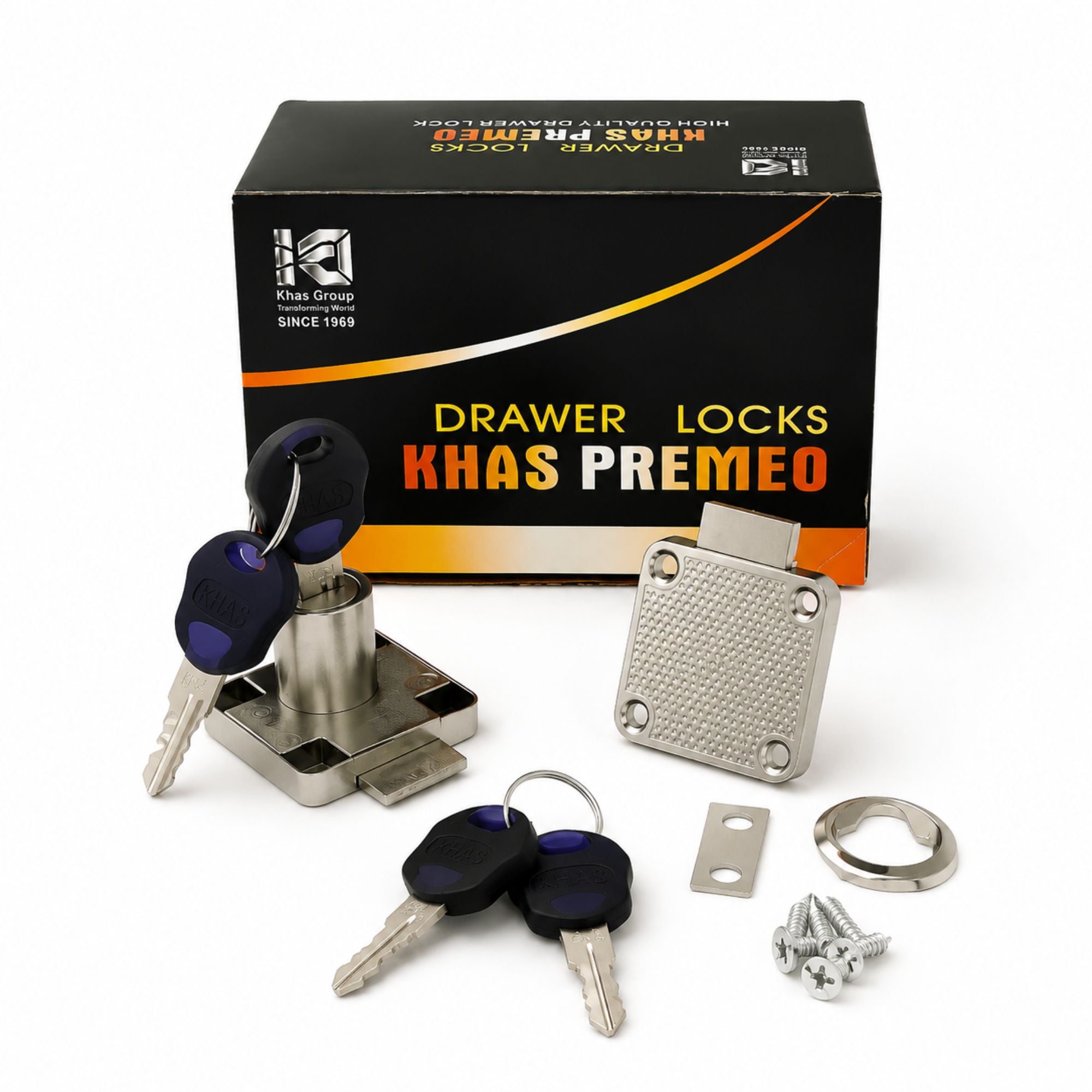 KHAS Premeo Cabinet & Drawer Lock (Box of 12 Pieces)