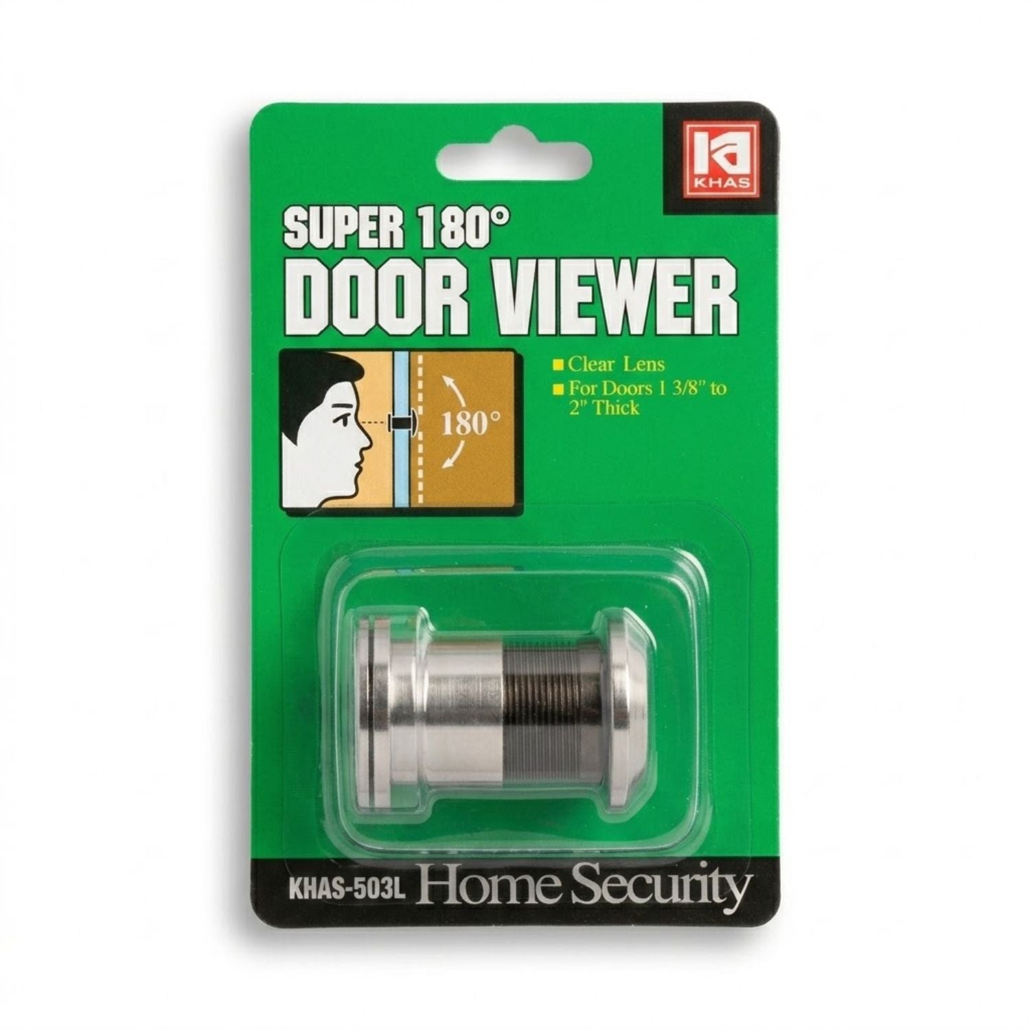 KHAS Super 180° Door Viewer – Clear Lens Security Peephole (KHAS-503L)